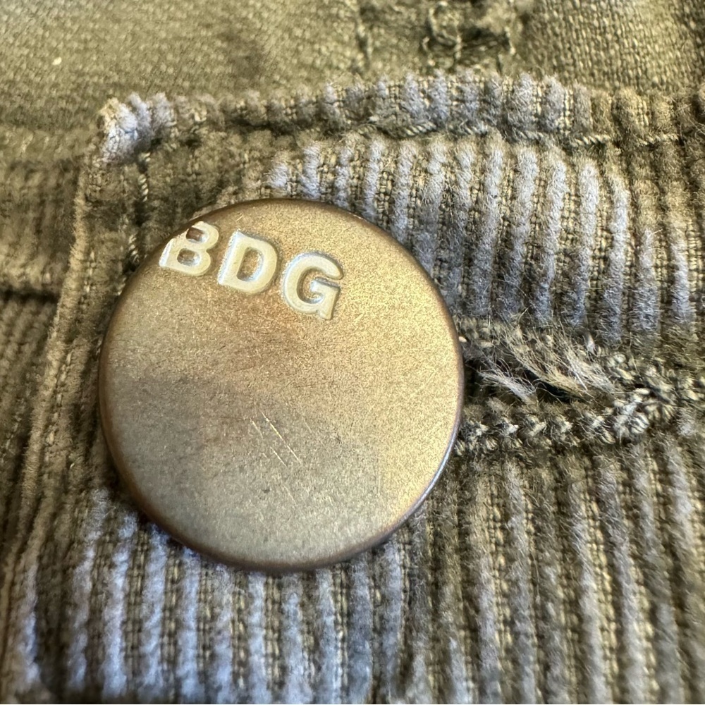 BDG Gray Corduroy Pants Size 31 Ankle Cigarette Stretch 34 x 29 Minimalist - Picture 13 of 16